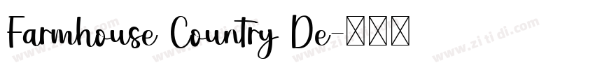 Farmhouse Country De字体转换 Farmhouse Country De字体转换